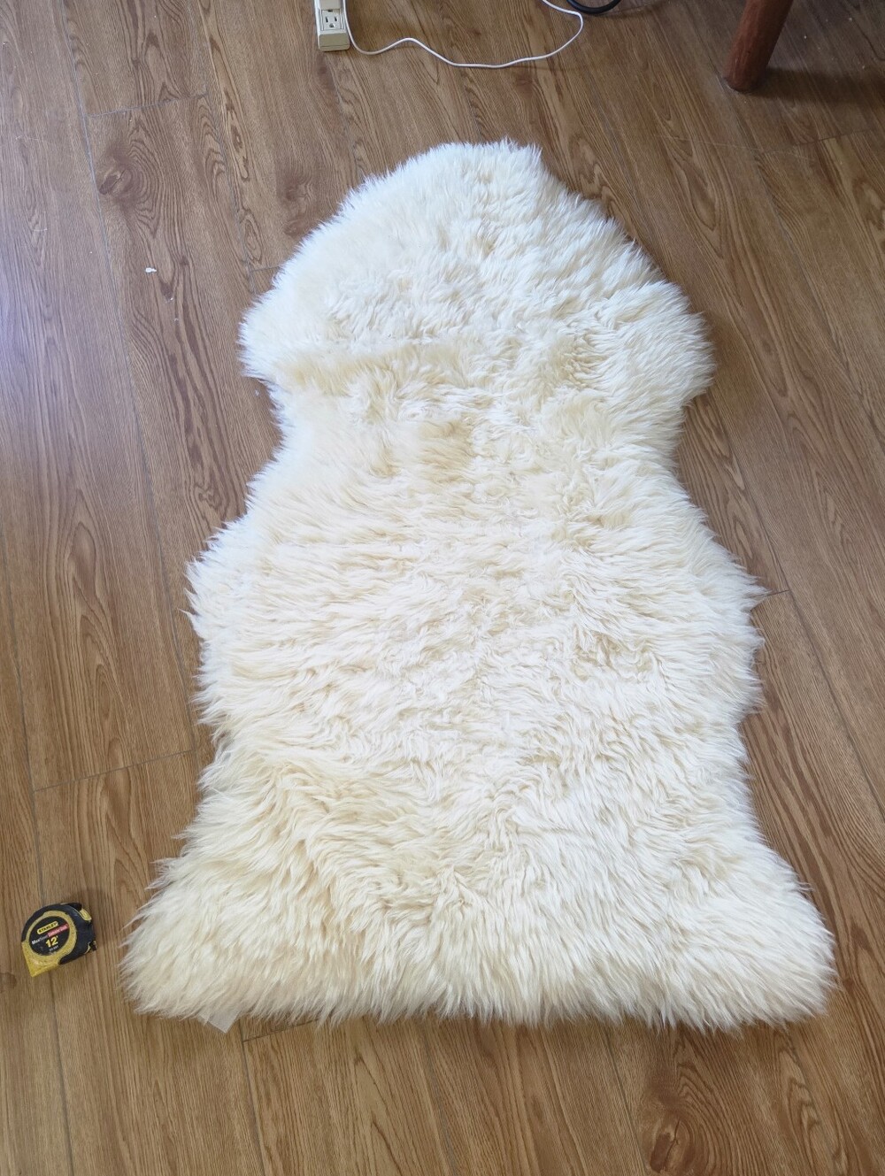 Genuine Australian & New Zealand Lambskin Sheepskin Rug – Ivory White Single Pel